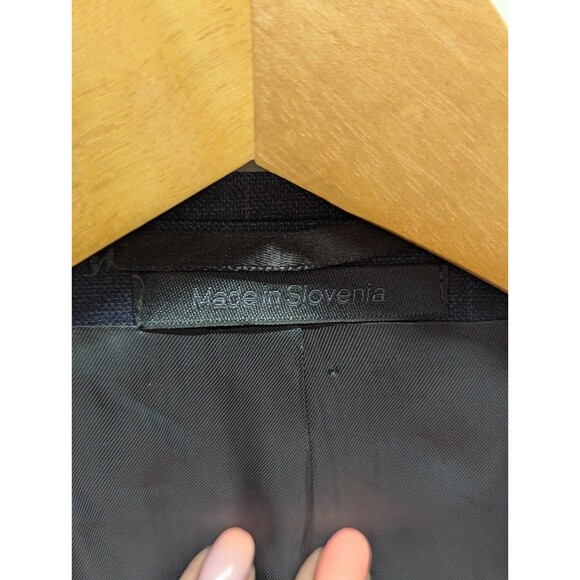 Cavelli Size 44L Blue Plaid 100% Wool Blazer - Christopher's Couture - Picture 9 of 9